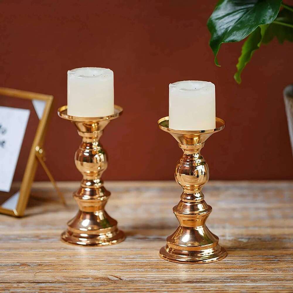 2 Pcs Pillar Holders, Wedding Centerpieces Metal Candle Holder Candles Stand Decoration Ideal for Weddings Special Events XJ260305