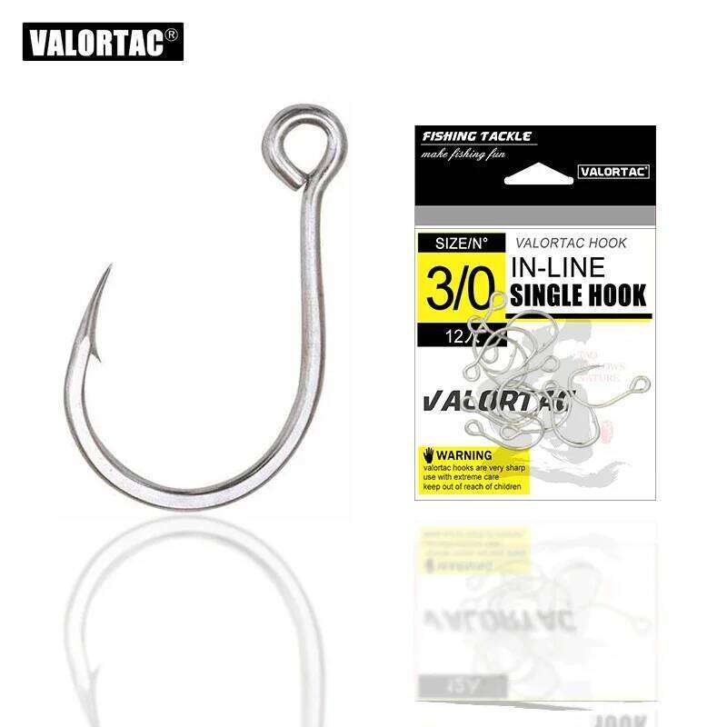 inline Big Eye single replace the treble hook 12pcs/pack FishHooks For Live Bait Single Fishing Hooks S260305