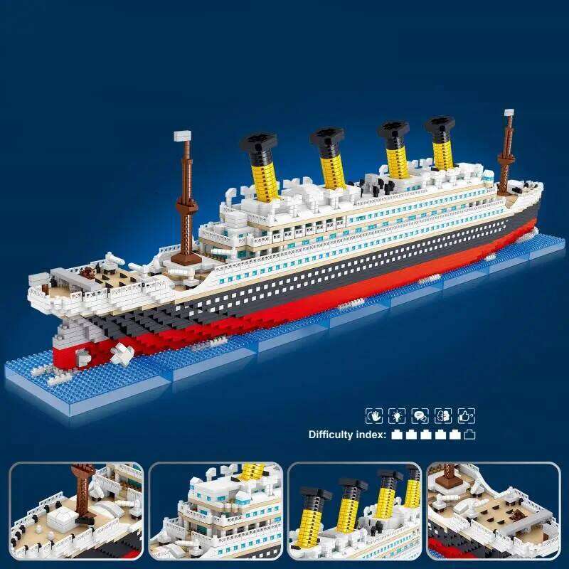 4404PCS Titanic Building Blocks Cruise Ship Mini Assemble Bricks Model Toys Kits Desktop Decoration Holiday Gifts For Children Z260305