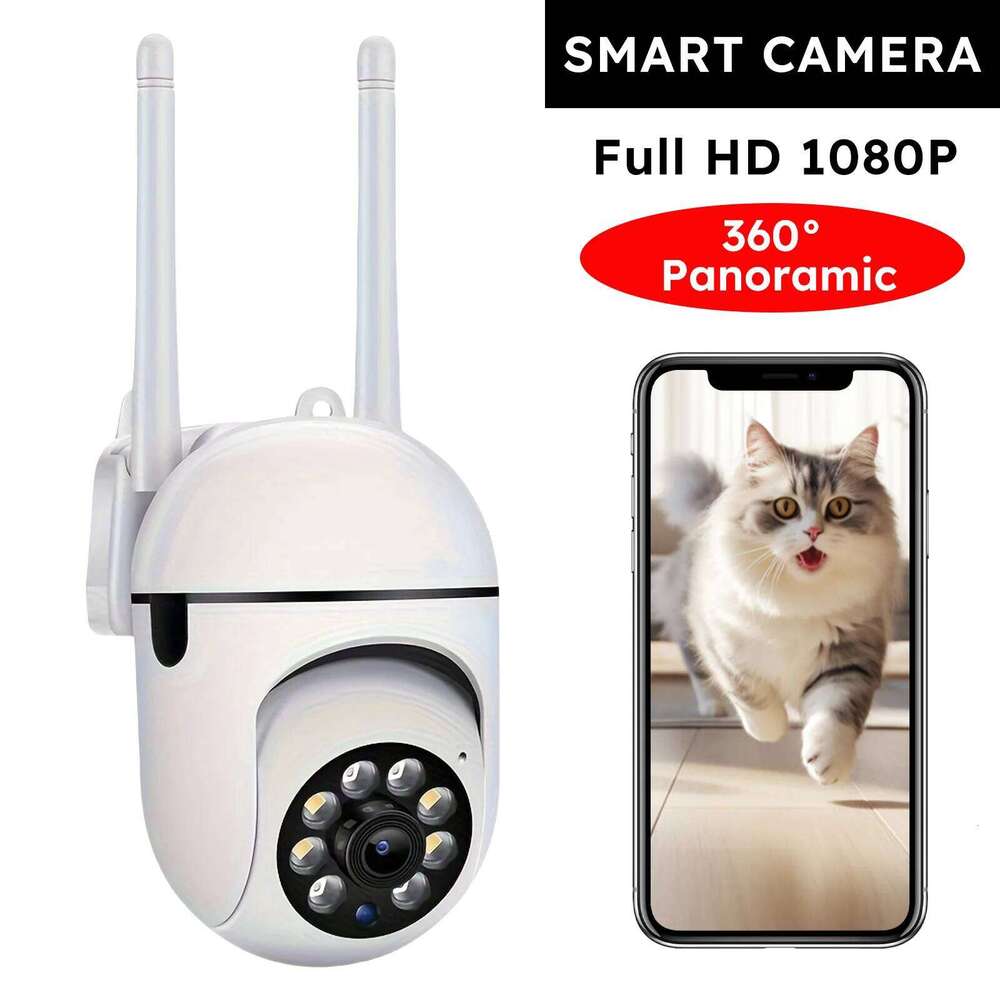 Ease Life App 1080P WiFi Bulb Surveillance Camera Color Night Vision Motion Tracking Indoor Outdoor Security Y108-Black 26W0306