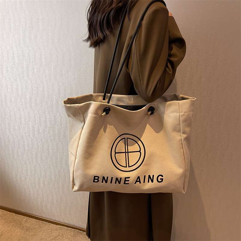 Korean Version Canvas For Women S New Trendy And Fashionable Student Party Tote With Large Capacity Portable Shoulder Bag XIU LAI SI