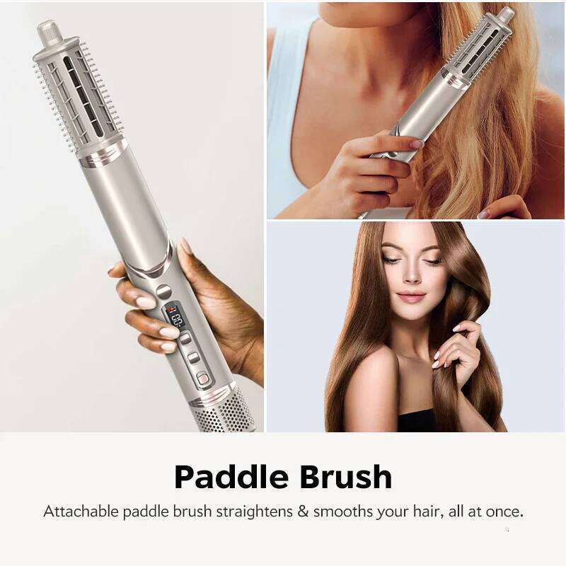 TINSOL 8-in-1 Negative Ion Hair Dryer Iron Set Air Curling Brush & Multi-Function Styling Tool 26Y0306