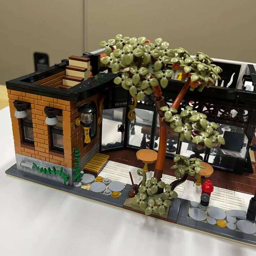 MOC-123898 Modern The Deers Milk Tea Shop Modular Architecture Model City Street View Building Block Toys for Children Boy Gifts Z260306