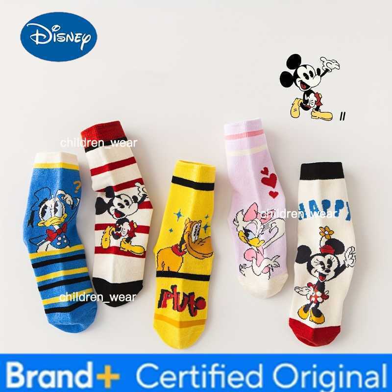 Disney Hot Sale Mickey Donald Duck Socks 5-Pack Cute Cartoon Socks kids Casual Mid-Calf Socks H260306