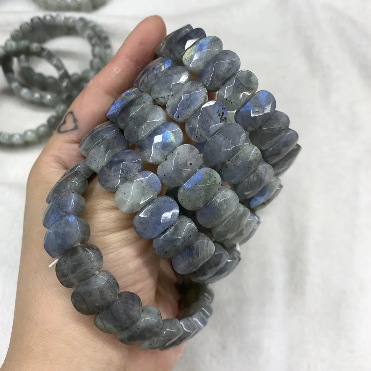 Labradorite Stone Beads Bracelet Natural Gemstone Diy Jewelry Bangle for Woman for Man for Gift Wholesale 260302