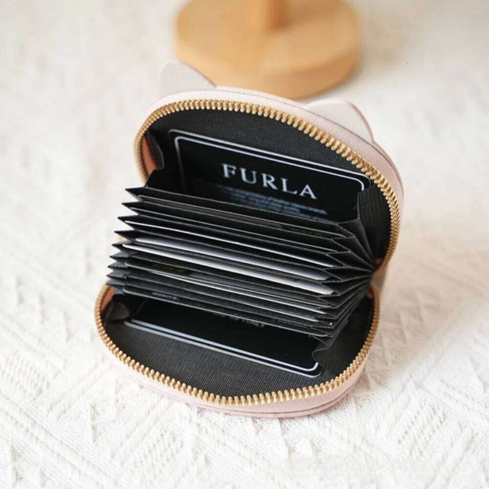 Lovely Cartoon Cat Pattern Wallet PU Leather Multiple Slot Short Coin Purse Korean Style Zipper Small Card Holder Shopping C260304