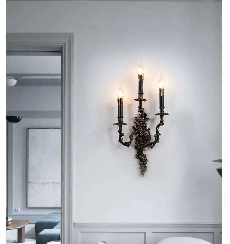Hot Selling Classical Golden Brass Indoor Sconce Lighting Copper Wall light Decoration Lamp AC 100% Guaranteed XJ260305