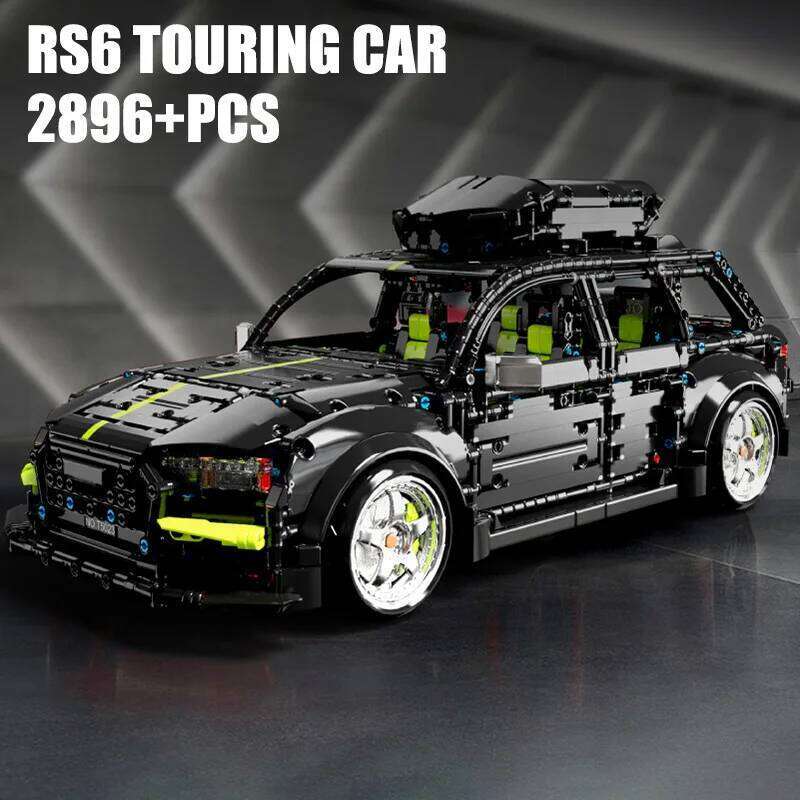 High-tech Expert 2896pcs Audied RS6 Touring Model Building Blocks MOC City Sport Car Travel SUV Vehicle Bricks Toys For Kids Z260305