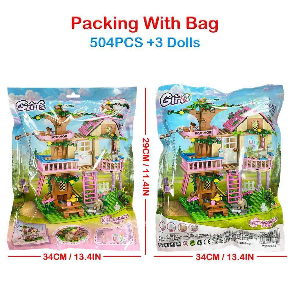 Friends City Tree House Summer Holiday Villa Castle Building Blocks Sets Figures Garden DIY Toys for Kids Girl Birthday Gift Z260305
