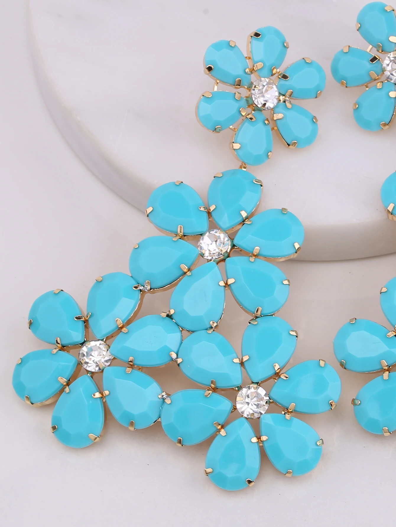 Super Exaggeration Women Big Rhinestones Dangle Drop Earrings For Women Crystal Statement Earrings Wedding Jewelry Gifts 260302