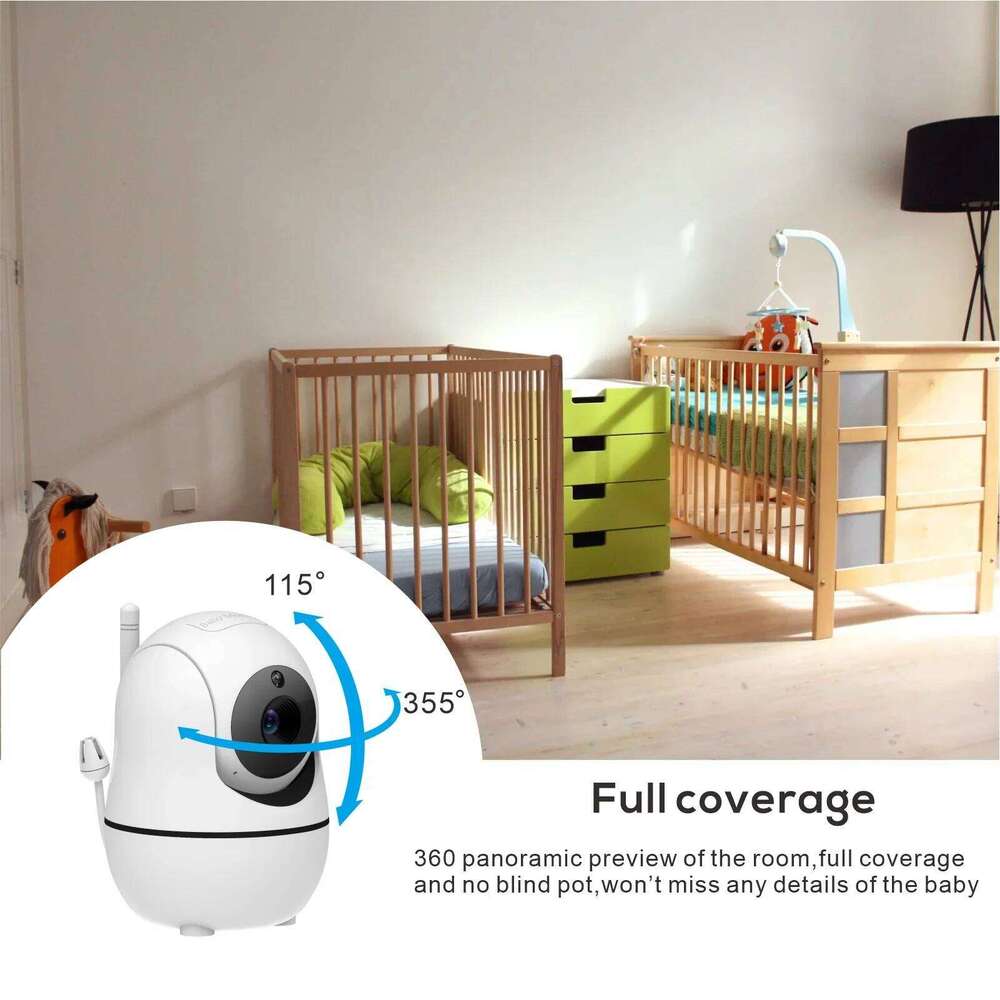 New 5 inch Video Baby Monitor with Camera and Audio, 4X Zoom, 22Hrs Battery, 1000ft Range 2-Way Audio Temperature Sensor Lullaby 26W0306