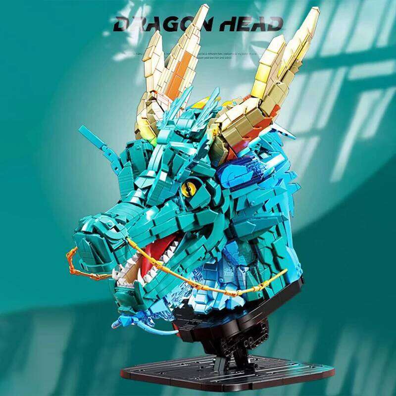 2543PCS Chinese Zodiac Head Model Building Blocks MOC Assemble Mythical Animals Dragon Bricks Toys for Kids Gift Decor Z260306