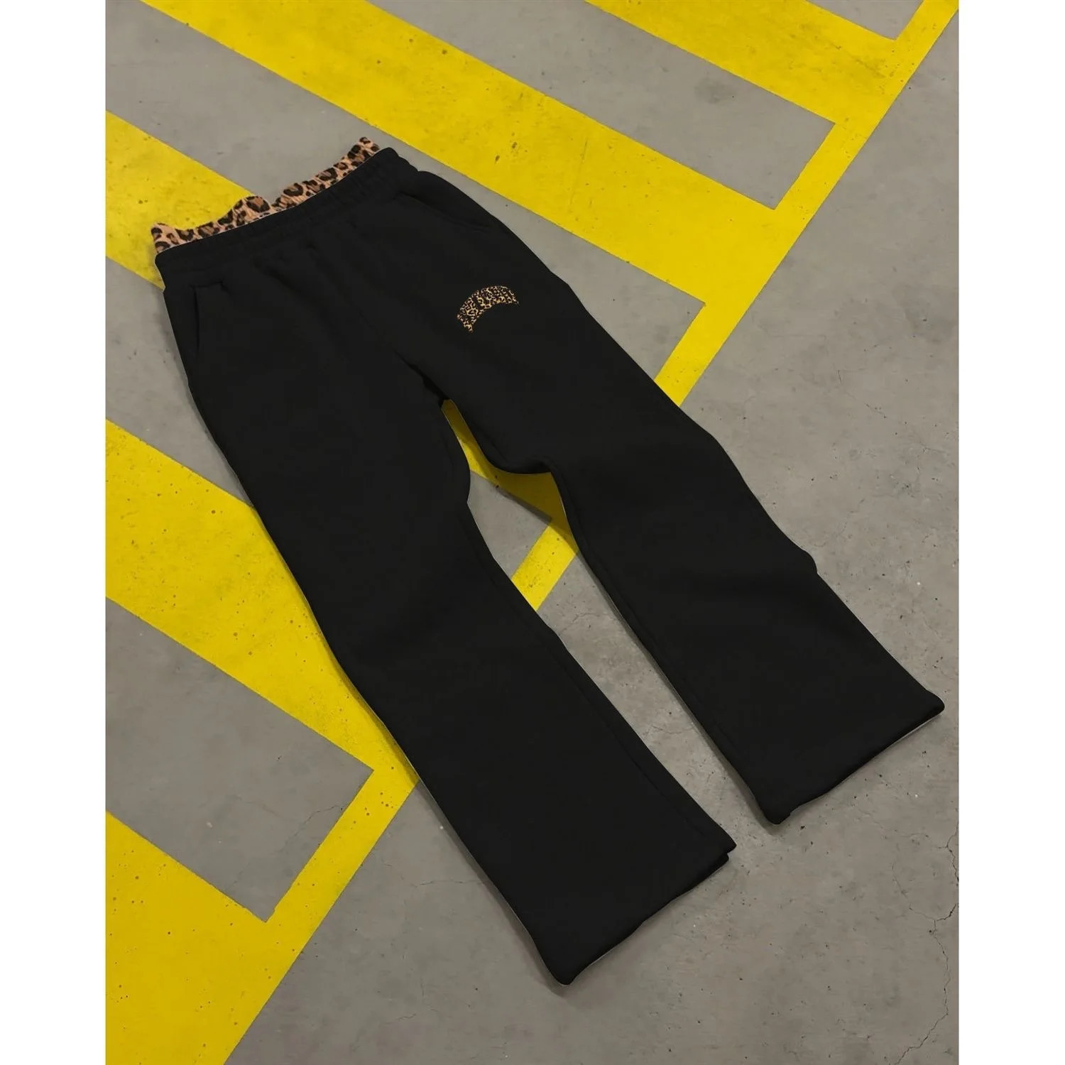 Harajuku American Style Spliced Double Waist Hip-Hop Rap Fashion Loose Pants Casual Pants Men Women Loose Sports Streetwear 260303