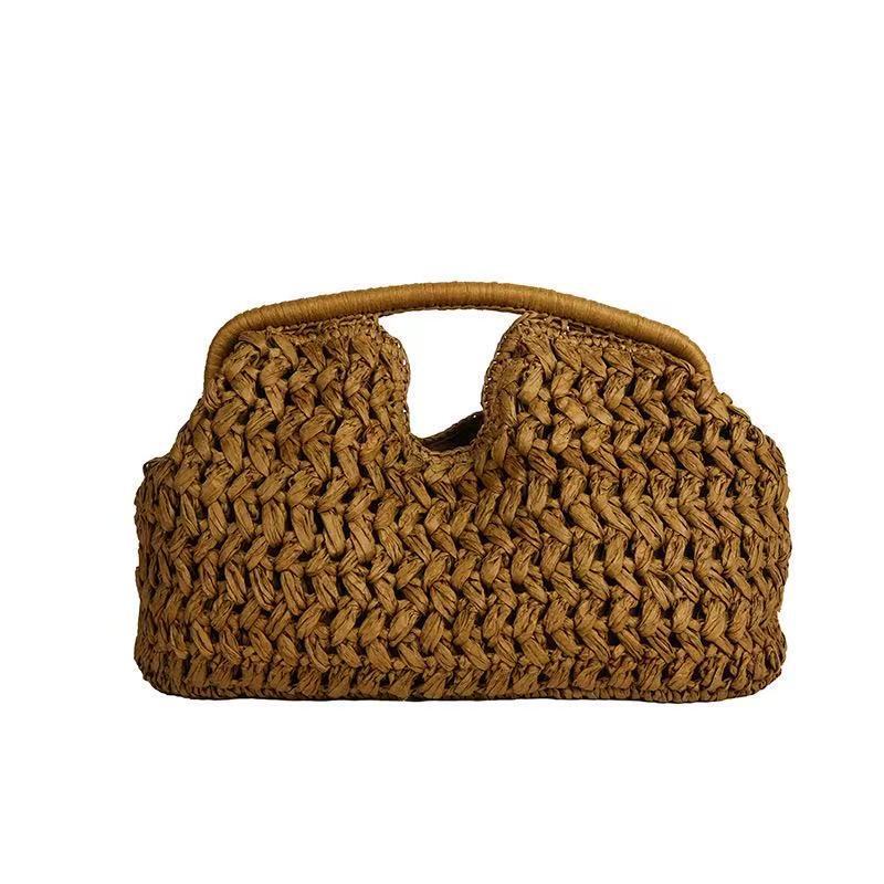 2026 Cross-border Niche Woven Handbag For Women 2026 Luxury Handbag Summer New Large Capacity Beach Straw Shoulder Bag