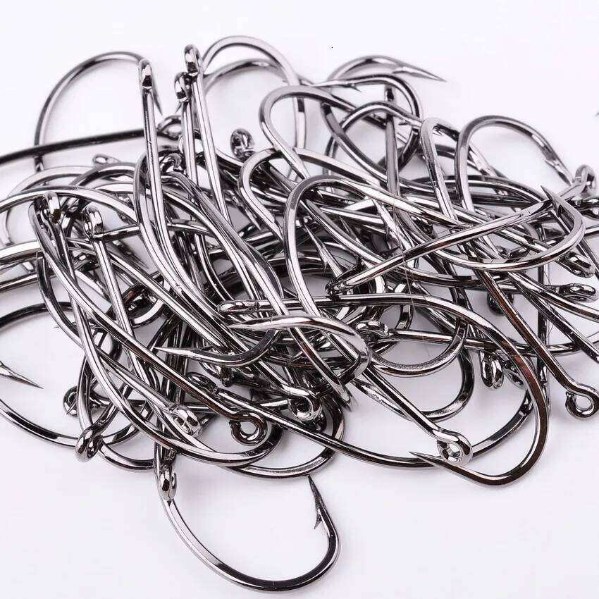 10PcS/Box Big 18#-30# High Carbon Steel Hooks Fly Carp Fishing Hook Saltwater Jig Lure Sea Fishhook S260305