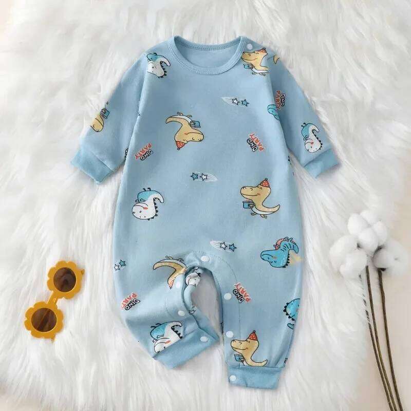Newborn Baby Romper Autumn New 100% Cotton Girl Boy 0-18M Cute Spring Long Sleeve Soft Infant Clothes Z260306