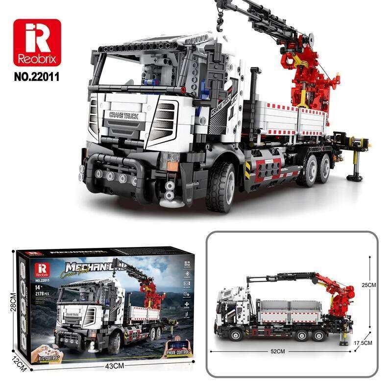 2178PCS Multifunctional Crane Truck Building Blocks Remote Control Engineering Vehicle RC Car Bricks Kids Toys Birthday Gifts Z260305
