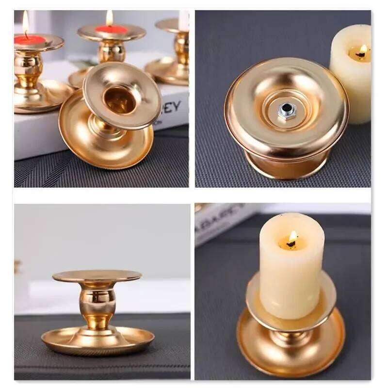 PEANDIM Votive Gold Candle Holder Exquisite Home Table Decoration Candlestick 2pcs/lot XJ260305