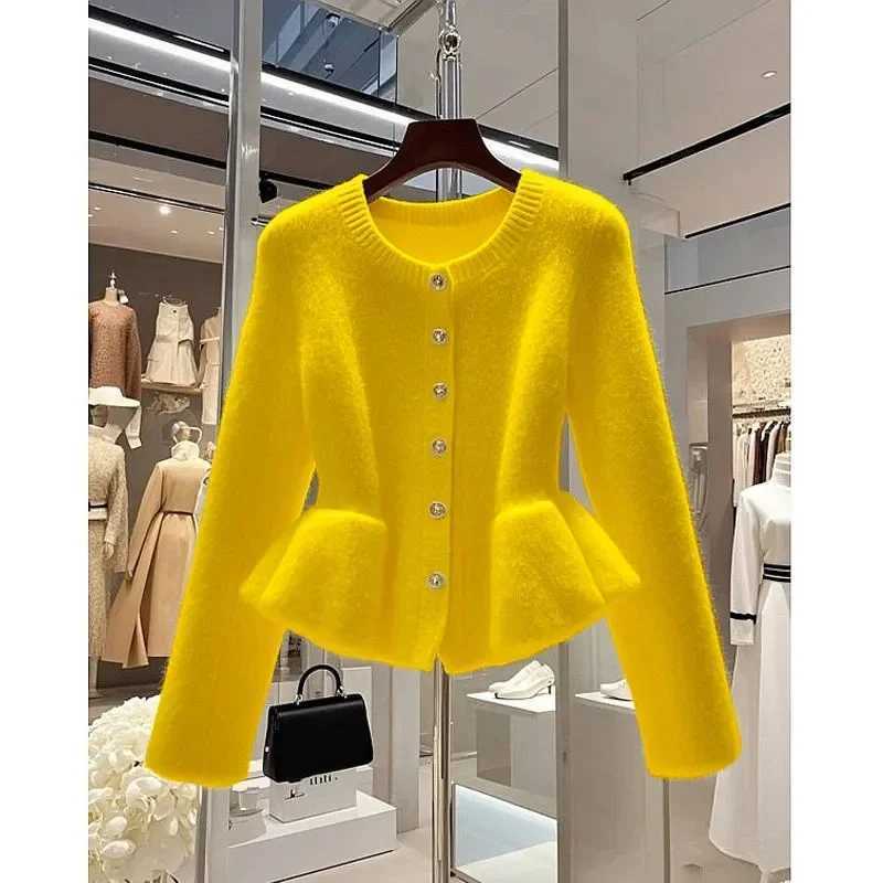New Sweater Cardigan Women Autumn Winter Womens Temperament Long Sleeve Waist Knitwear JaCKet Female Coat Tops M260306