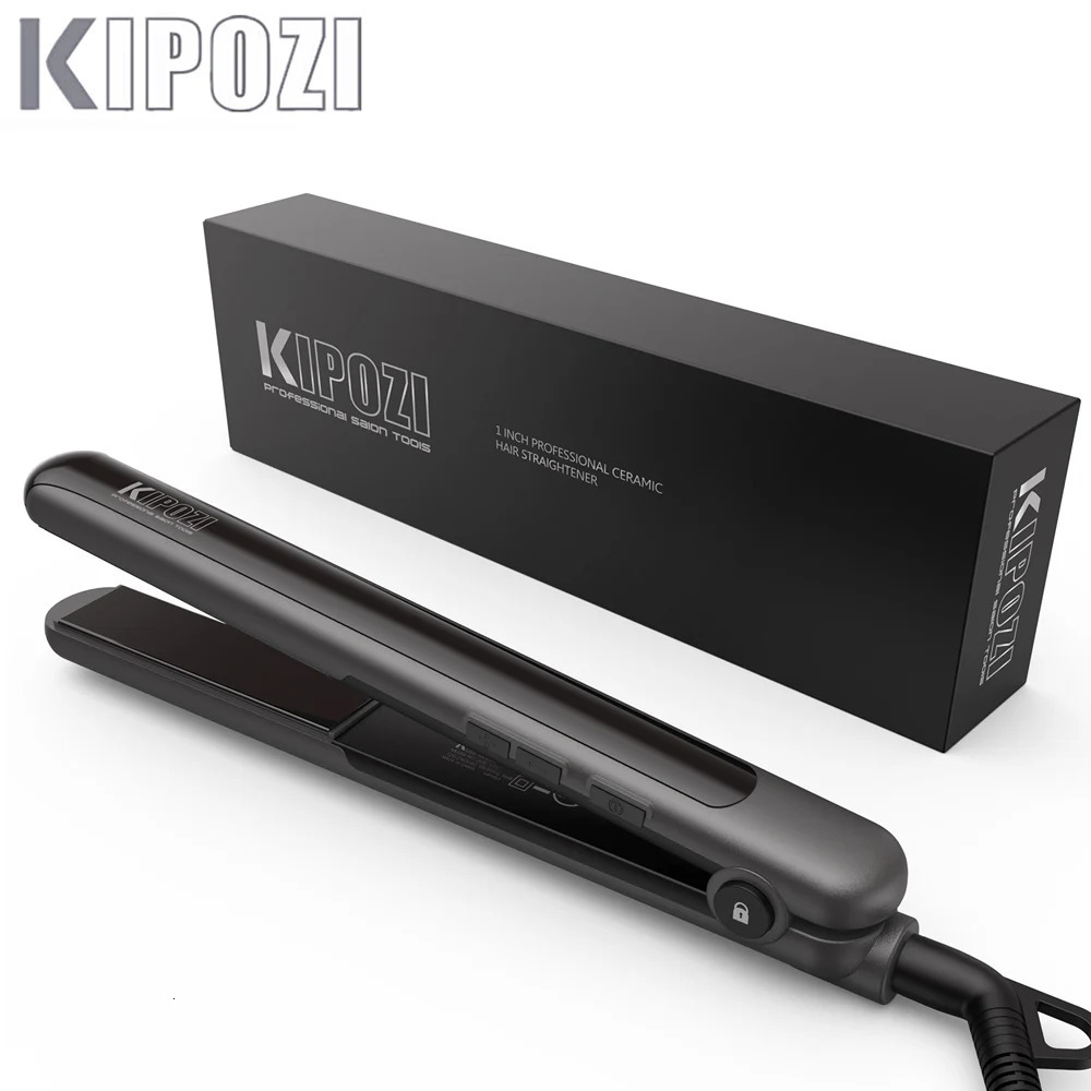KIPOZI Professional Hair Flat Iron 2 In 1 Hair Curler Adjustable Temperature Fast Heating Hair Straightener Straightening Iron 260305