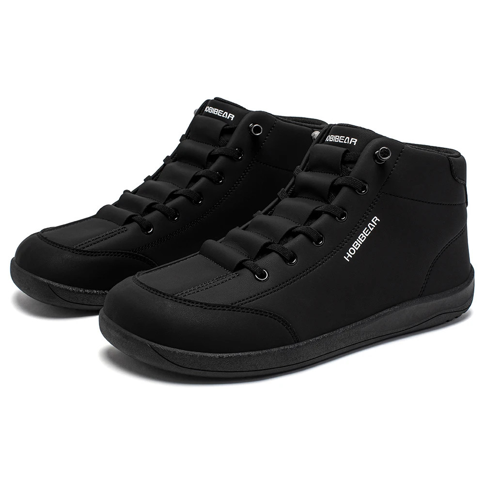 HOBIBEAR Mid Top Barefoot Shoes Mens Womens Wide Toe Ankle Boots Outdoor Non-Slip Artificial Leather Shoes 260305