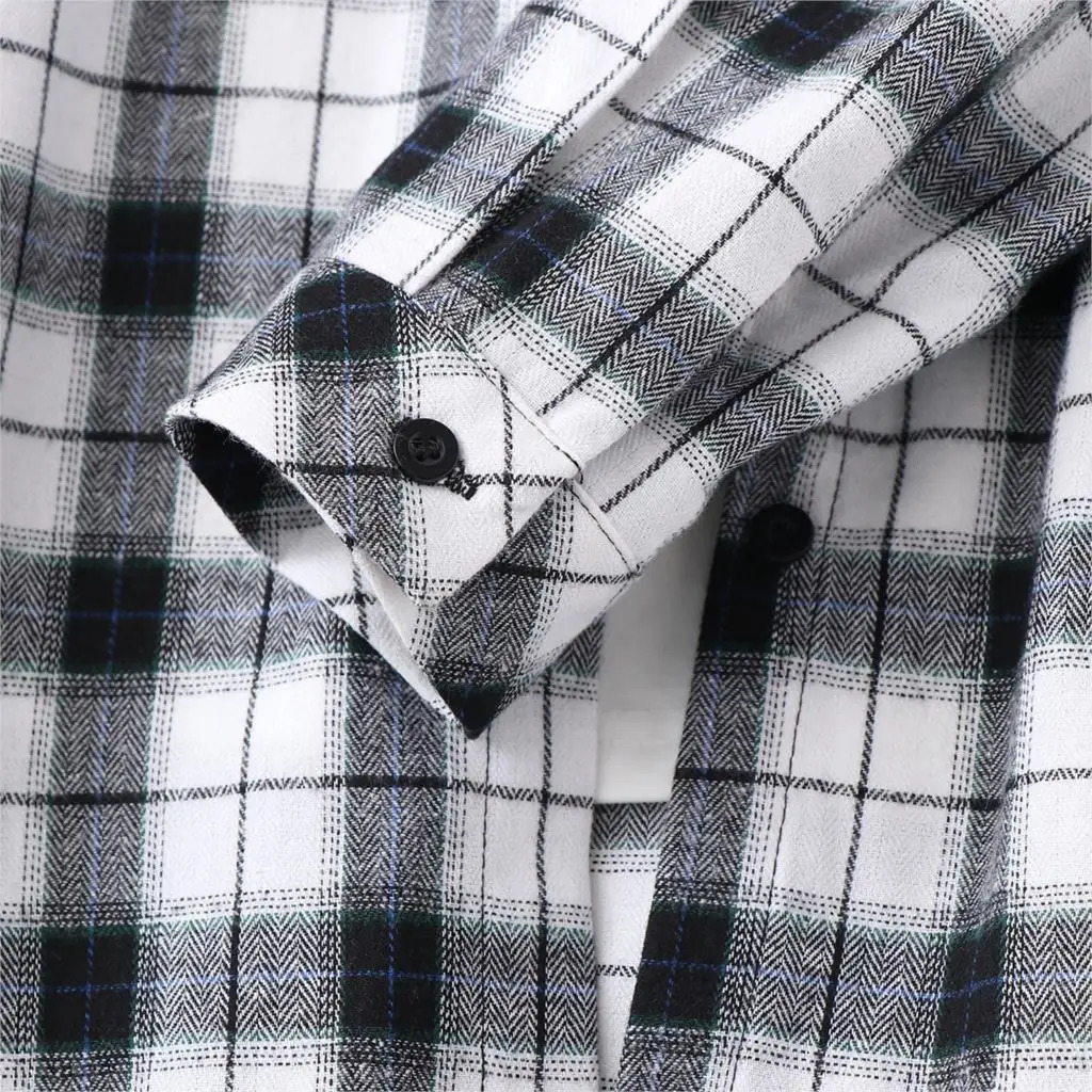 Fresh Flannel Plaid Shirt Women Female Blouses and Tops Cotton Loose Long Sleeve Casual Shirts Fine Womens Clothes 260306