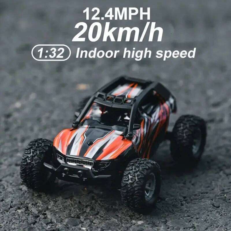 1:32 Scale High-Speed RC Off-Road 20km/h Top Speed, 2.4Ghz, All-Terrain, Electric Toy Car with LED Lights - Ideal Christma C260305