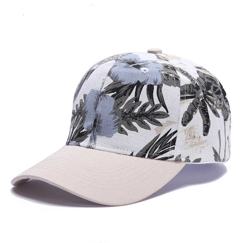 Korean-style unisex floral baseball cap outdoor printed sun hat fashionable duckbill cap sun protection hat S260306
