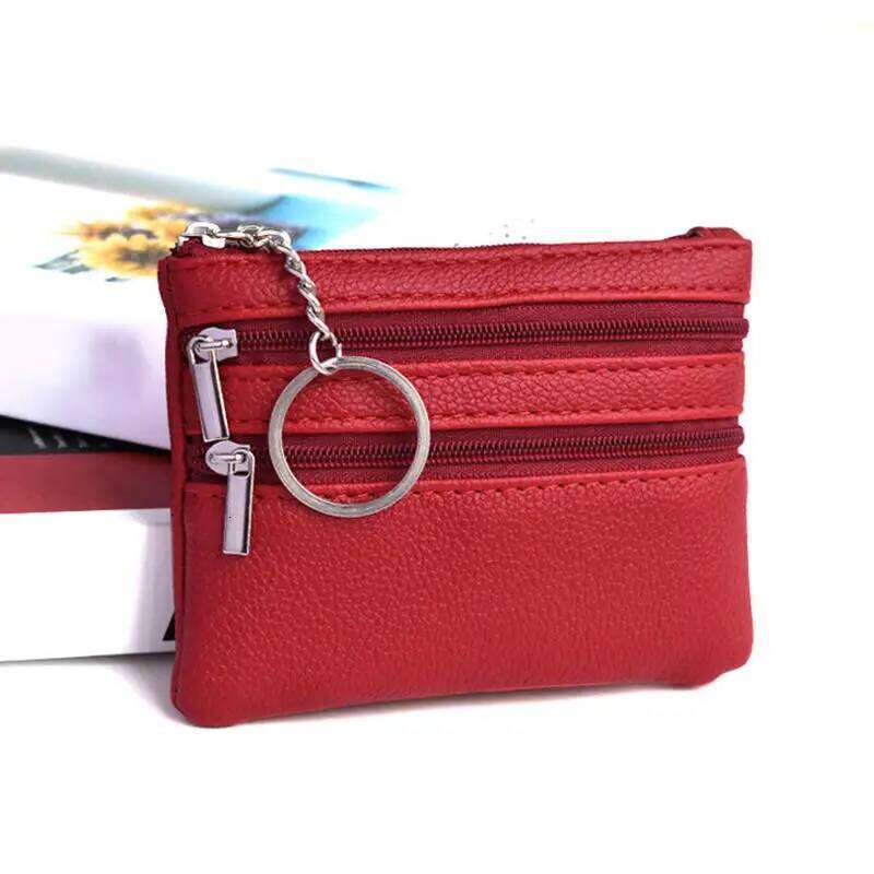 Fashion PU Leather Coin Purse Women Small Wallet Change Purses Mini Zipper Money Bags Children's Pocket Wallets Key Holder C260304