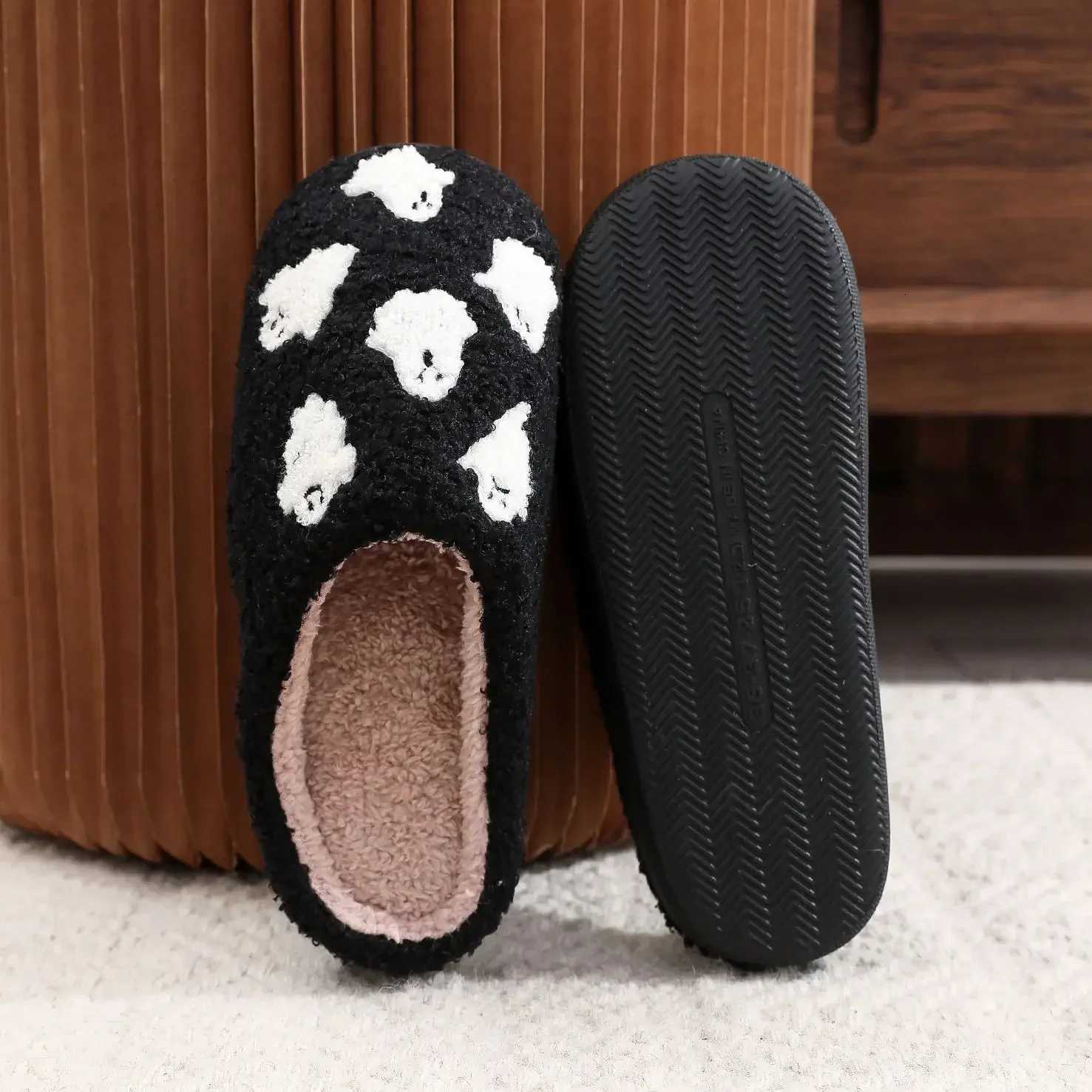 Halloween Ghost Cotton Slippers Home Flat Indoor Scream Slipper Non-slip Thickened Shoes Women Men Skull Slippers Halloween Gift S260305