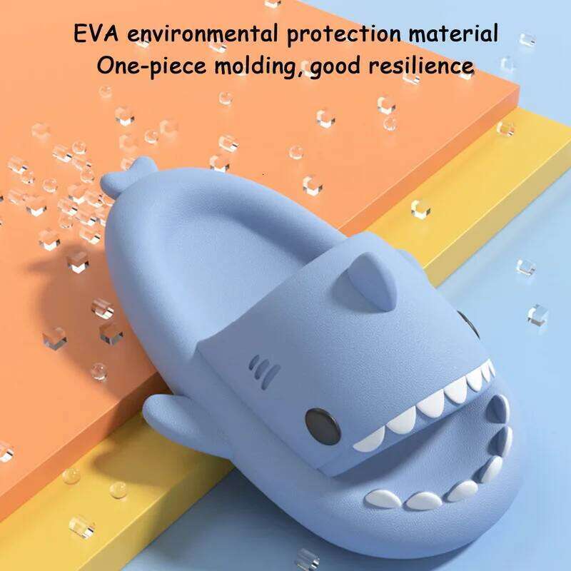 LItfun Cartoon Slippers Girls And Boys House Flat Thick Sole Beach Slides Lovely Children Fashion Shark Sandals