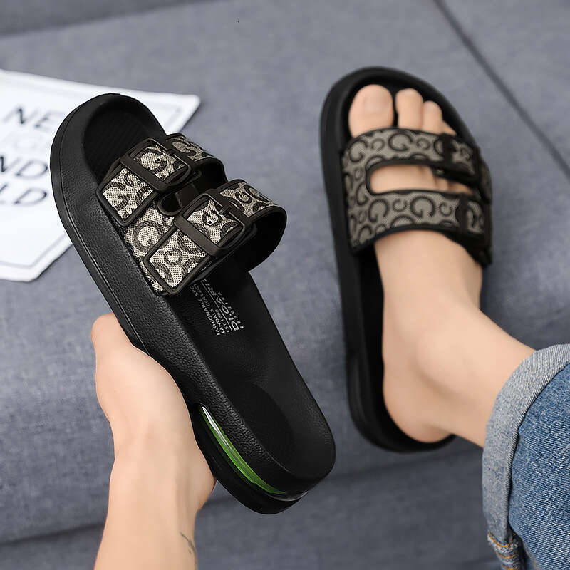 Men's outdoor air-cushioned Birkenstock-style high-end slip-on beach anti-slip cross-border sandals slippers