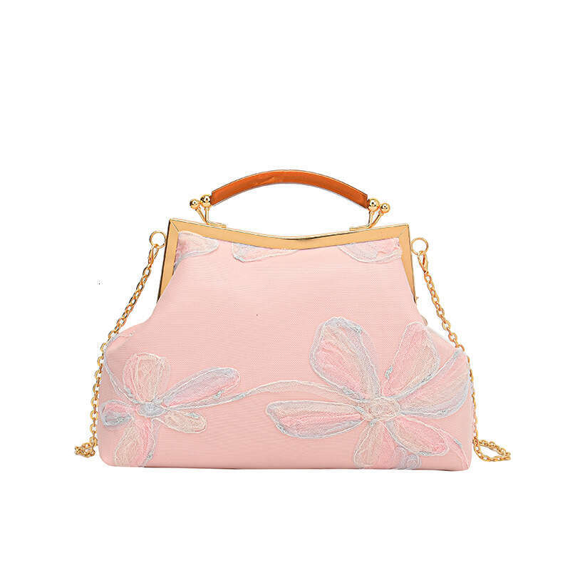 Tote Embroidered New Chinese Style For Women Vintage Lock Clasp Evening Floral Handbag Shell Bag Elegant Crossbody Bag