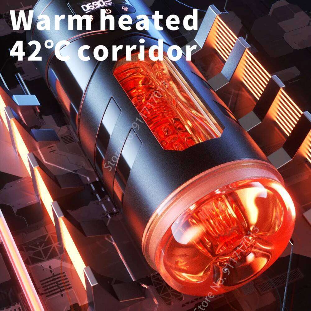 Automatic Heated Sucking Male Masturbator Vibration Blowjob Machine Silicone Vagina Masturbation Cup Sex Toy Adult Goods for Men W260305