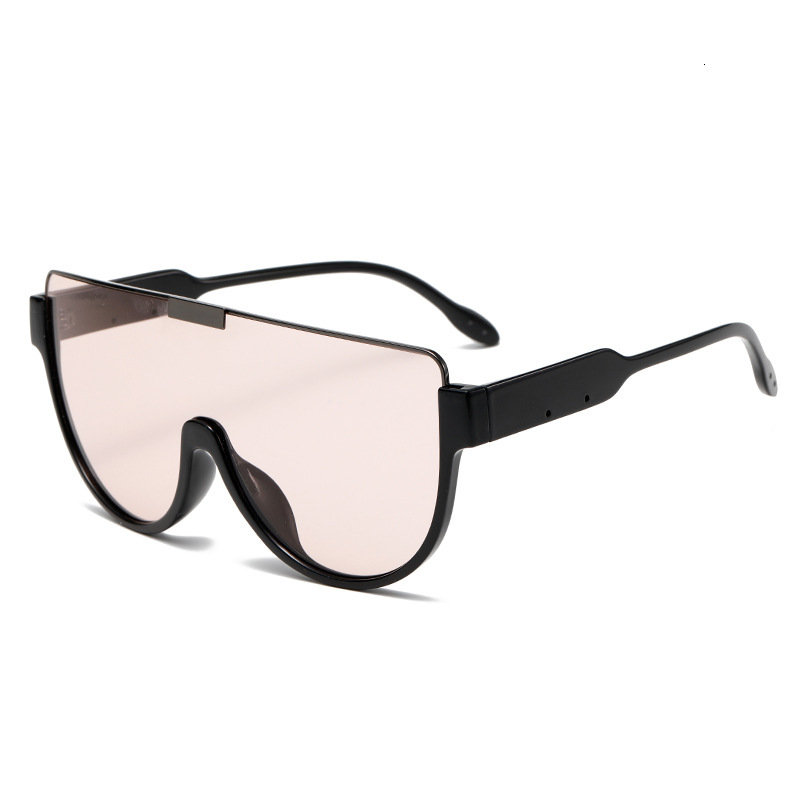 Top Luxury Half Frame Fashionable Outdoor Bicycle Sunglasses With Large Frame Integrated Lenses Men's Sunglasses With Large Face And Slim Fit Des