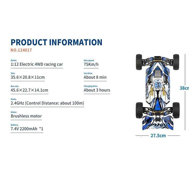 WLtoys 75km/h 144010 144001 2.4G Wireless Four-wheel Drive High-speed Off-road Remote-controlled Drifting Toy - A Gift for Boys C260305