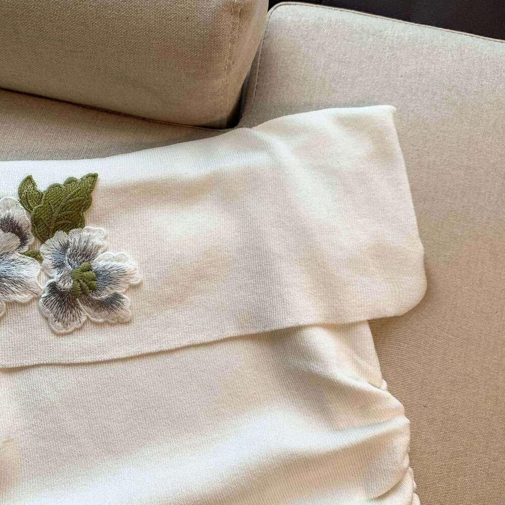 New Chinese-Style Embroidered Tube Top Women's Summer Outerwear Off-Shoulder Camisole Sleeveless Short T-Shirt