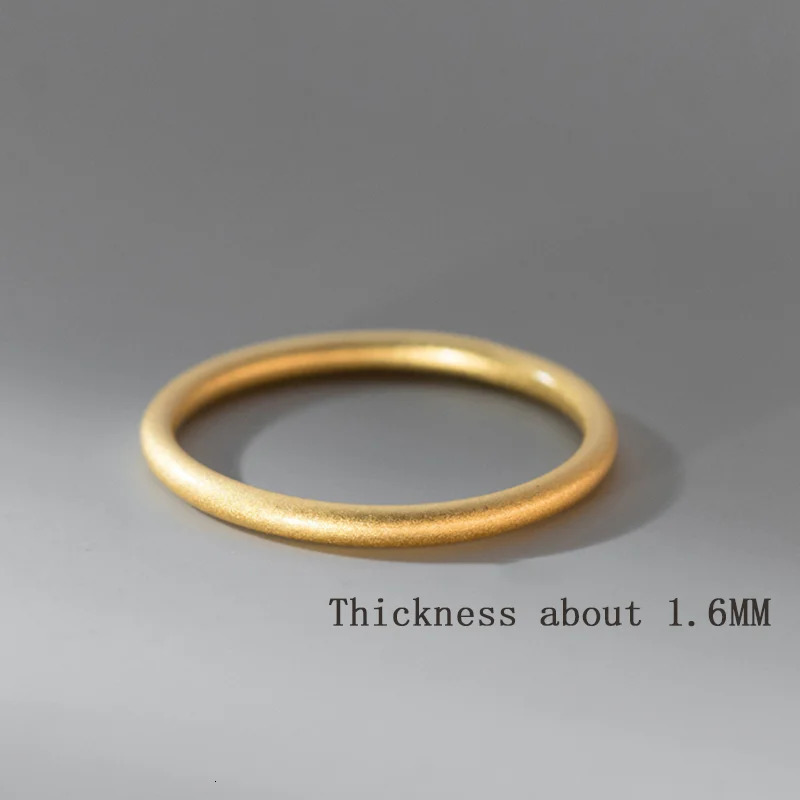 WANTME 999 Sterling Silver Premium Matte Minimalist Finger Ring for Women Men Fashion Couple Sparkling INS Jewelry Accessories 260304