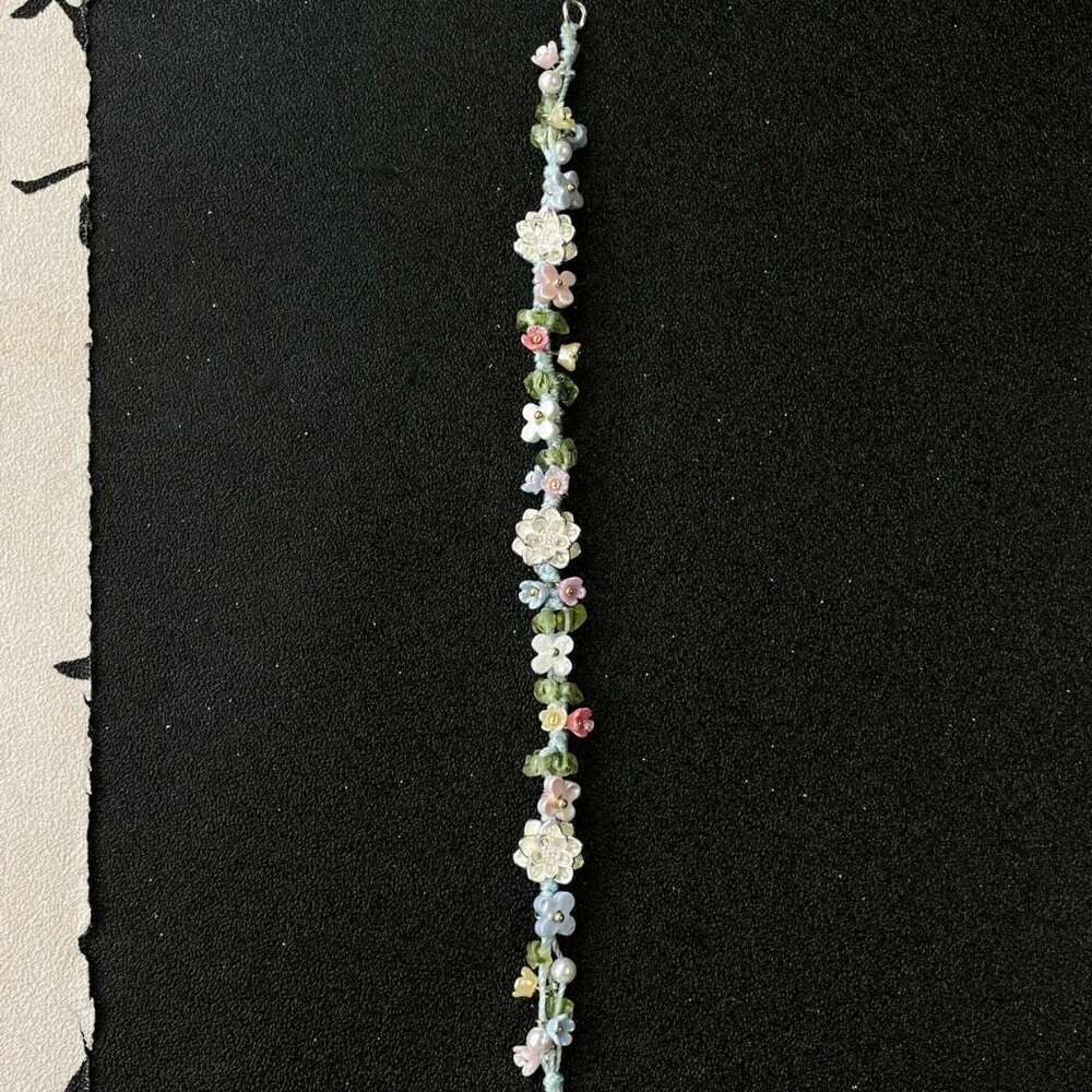 Small floral bracelet in new Chinese style, enhances complexion, niche handmade gift for best friends and girlfriends