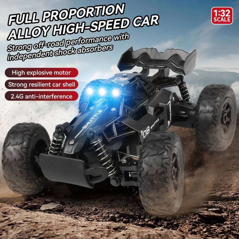 Remote Control Car RC Drift Racing 1:32 Vehicle Off Road Alloy 2.4G Radio High-Speed Trucks With LED Light Climbing Gift Kid Toy C260305