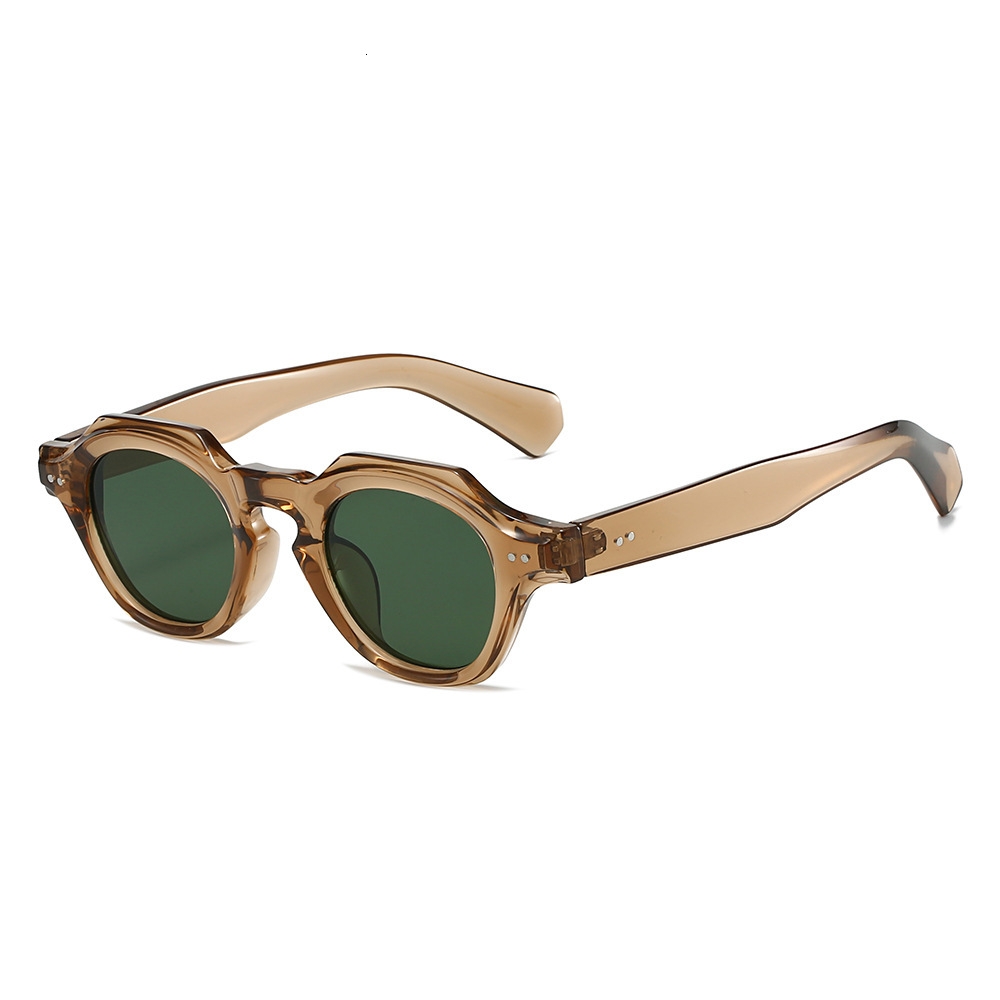 Cool Square New Exclusive Retro Round Rivet Women, Unique Fashionable European and American Thick Frame Sunglasses for Men