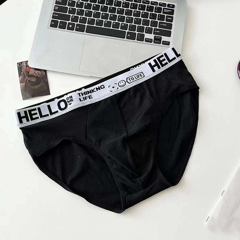 3Pcs/Lot Men's Underpants Soft Sports Personality Boxers Breathable Large Size Panties Briefs for Men Underwears