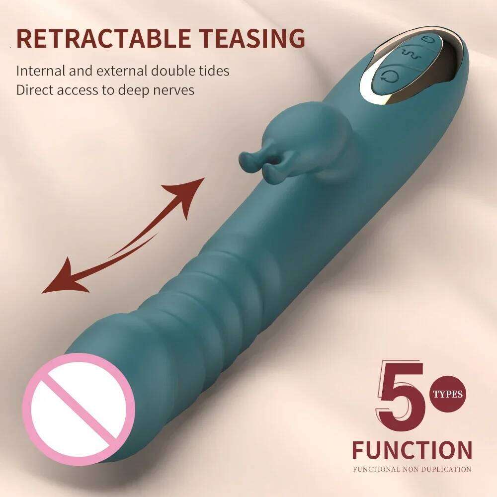12-Mode Dual-Head Telescopic Vibrator for Women - 18+ Automatic Intimate Female Masturbator Adult Products Sex Toy W260305