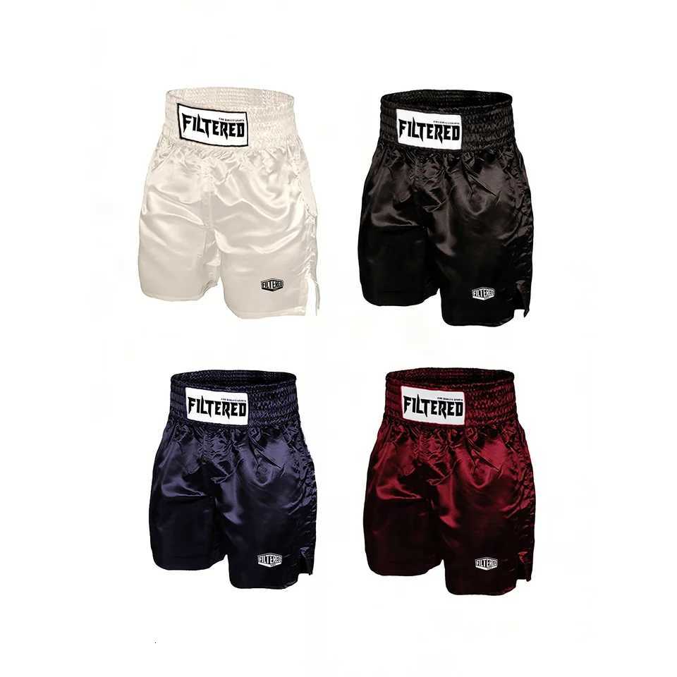 Mens Satin Boxing Trunks Tyson Tribute Pro Fight Muay Thai Kickboxing MMA Shorts Elastic Waistband Breathable Training Bottoms X260306