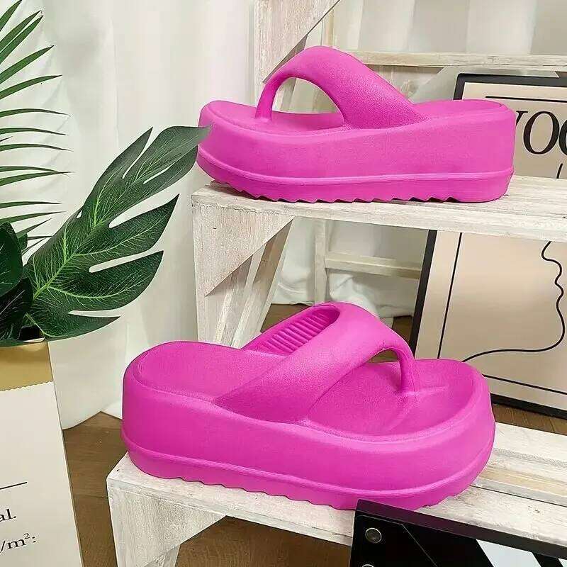Litfun Female Summer Flats Slippers Casual Soft Thick Sole Eva Flip Flops Non-slip Beach Sandals Comfort Home Slides For Women