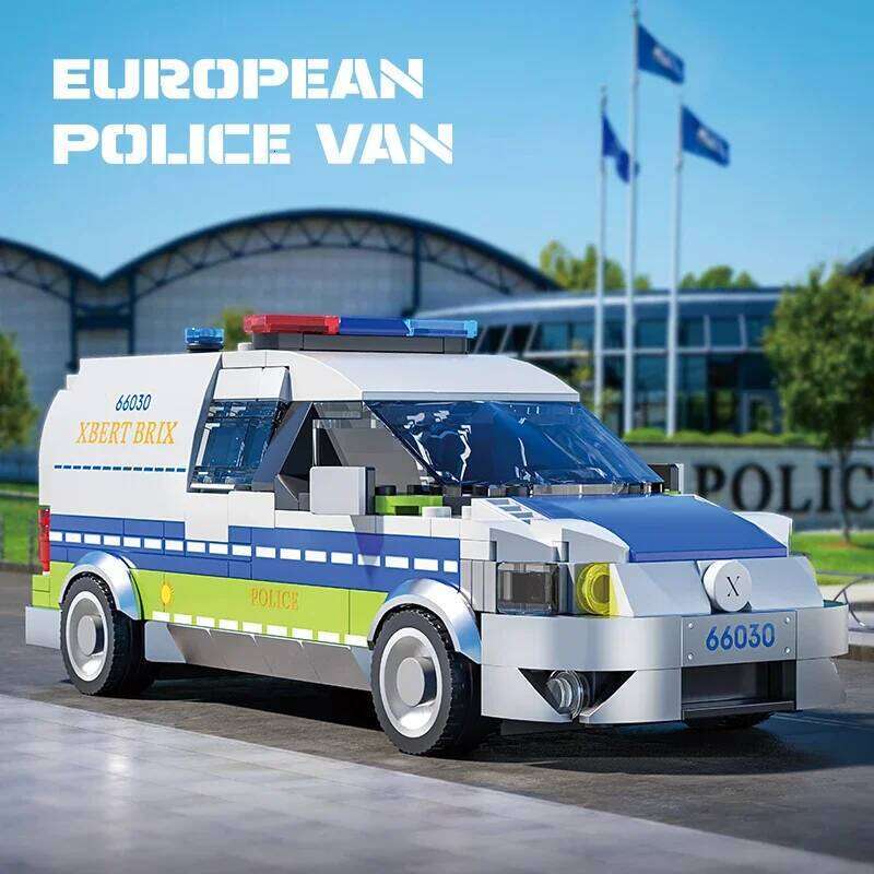 430PCS Europe Assault Vehicle Building Blocks City Police Patrol Car Model Bricks Educational Toys For Kids Holiday Gifts Z260305