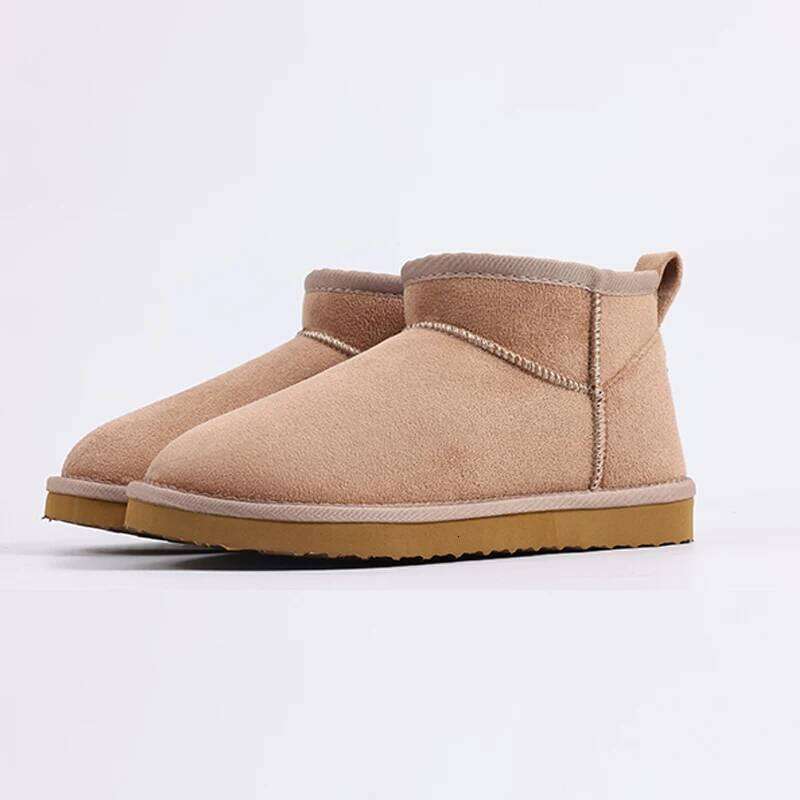 Litfun Women Fur Snow Winter Outdoor Non-slip Plush Lined Cotton Slippers Classic Fuzzy Short Boots Warm Fluffy House Shoe
