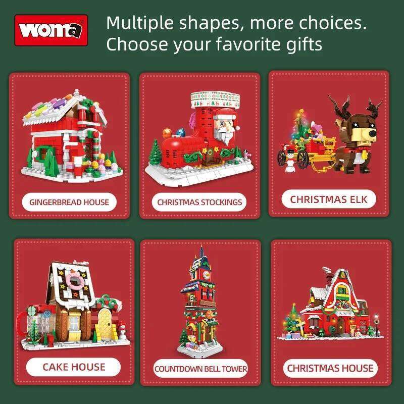 New City Creativity Winter Village ART House Model Building Blocks Bricks Kids Toys Christmas Gifts Z260305
