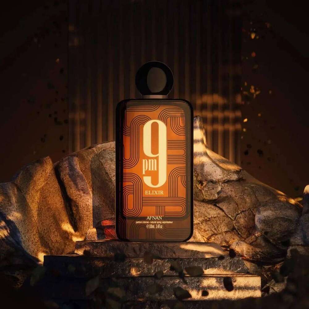 9PM Elixir Eau De Parfum Warm Spicy Leather Fragrance with Nutmeg Cardamom Vanilla Long Lasting Perfume Evening Sensual Scent 26H0306