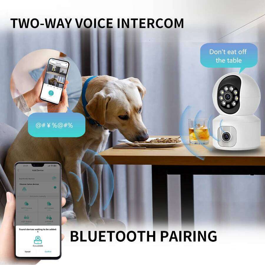 2K 4MP Smart Security Protection Wireless Monitoring Indoor Baby Pet Monitor 2.4Gwifi Mini IP Camera PTZ Auto Tracking ICSEE 26W0306